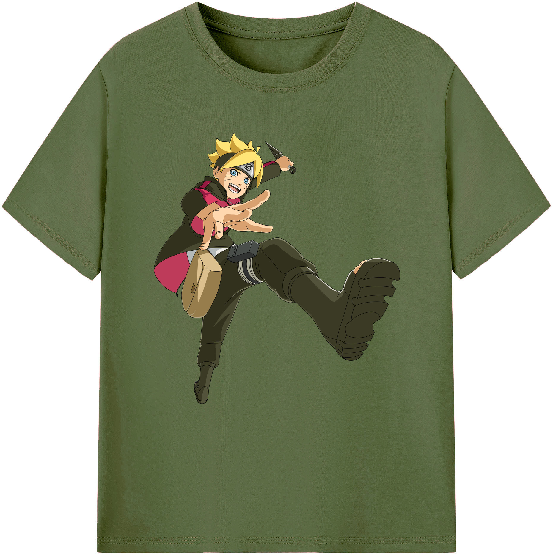（画像用） NARUTO -ナルト- うずまき ボルト Uzumaki Boruto 綿100％半袖Tシャツ（フロントプリント）